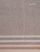 Chanderi Cotton Saree in Multicolour Pastel Stripes with Golden Zari Accents