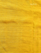 Jute Silk Saree in Yellow with Multicolour Abstract Motifs and Tasselled Pallu