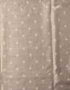 Tissue Tussar Saree in Green and Beige with Intricate Floral Butta Embroidery