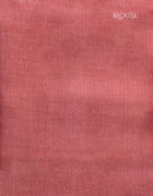 Pure Tussar Saree in Red with Subtle Sequin Embellishments and Contrast Jute Pallu