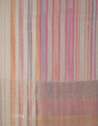 Chanderi Cotton Saree in Multicolour Pastel Stripes with Golden Zari Accents