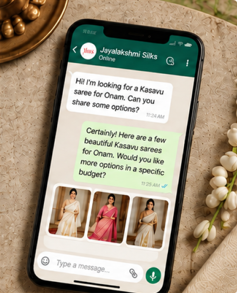 Stylist chat on WhatsApp