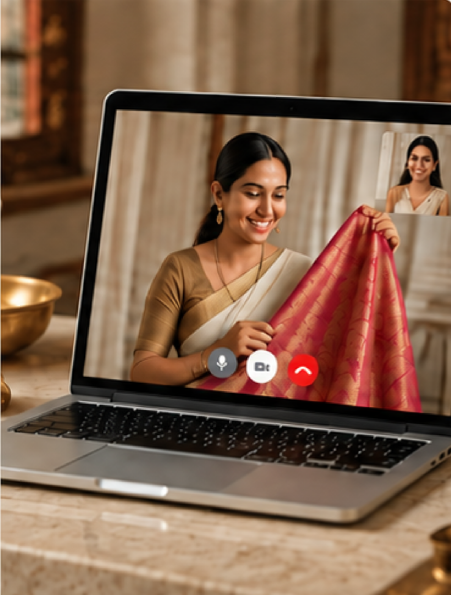 Stylist video consultation on laptop